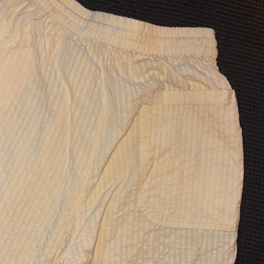Urban Outfitters Light Cream Drawstring Jogger Pants 100% Cotton size Small New - Picture 7 of 11